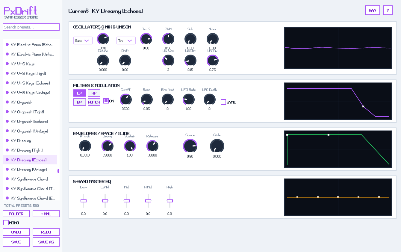 PxDrift — Free Synthesizer by Plugsaw